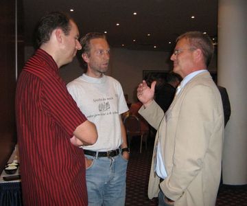 GM Maximilian Voss, GM Peter Hertel und "Homepage-Master" Uwe Bekemann v.l.n.r.